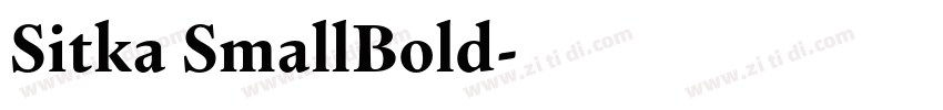 Sitka SmallBold字体转换